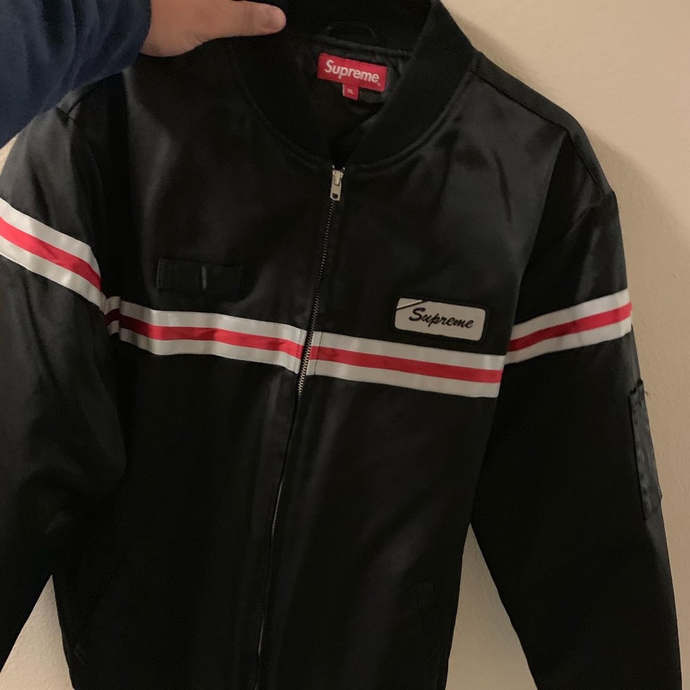 SUPREME JACKET (STRIPES REFLECTIVE)